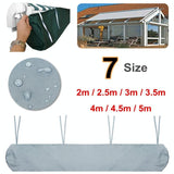 2m Waterproof Retractable Canopy Awning Cover for Outdoor Patio - Dustproof Protection - Black