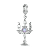 925 Sterling Silver Retro Pattern Candlestick Pendant In