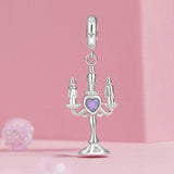 925 Sterling Silver Retro Pattern Candlestick Pendant In