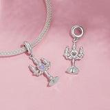 925 Sterling Silver Retro Pattern Candlestick Pendant In