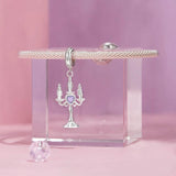 925 Sterling Silver Retro Pattern Candlestick Pendant In