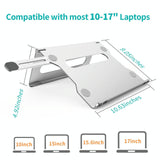 Foldable Laptop Stand - Aluminum Alloy Silver