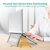 Foldable Laptop Stand - Aluminum Alloy Silver