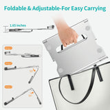 Foldable Laptop Stand - Aluminum Alloy Silver