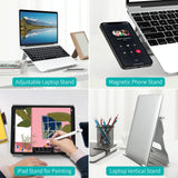 Foldable Laptop Stand - Aluminum Alloy Silver