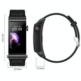1.5 Inch Silicone Band Earphone Detachable Ip68 Waterproof Smart Watch Support Bluetooth Call - Black