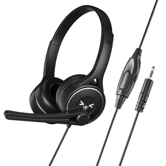 3.5Mm Wired Noise Cancelling Gaming Headset - Black