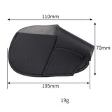 Leather Golf Club Cover Protective Cap For Clubs - Black