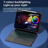 Universal Rotatable Magnetic Keyboard Case For Ipad 10.5 / 10.2 - Suspended Slide Rail Protection - Black - For Ipad 10.5 / 10.2