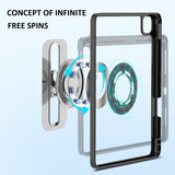 Universal Rotatable Magnetic Keyboard Case For Ipad 10.5 / 10.2 - Suspended Slide Rail Protection - Black - For Ipad 10.5 / 10.2