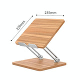 Adjustable Wooden Laptop Stand - Darkwood