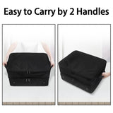 Black Folding Golf Bag with Large Capacity