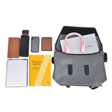 Waterproof Vintage Shoulder Bag Large Capacity - Cool Black