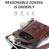 Large Retro Cowhide Crossbody Bag With Usb Port - Black