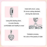 925 Sterling Silver Love Heart Diy Beads