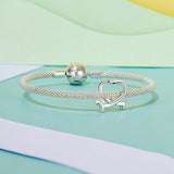 925 Sterling Silver Dachshund Bead Animal Accessory