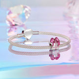 925 Sterling Silver Platinum Plated Bow Diy Beads In