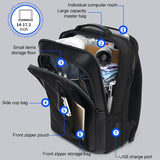 18 Inch Waterproof Double Shoulder Backpack With Usb Black
