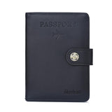 Multi Functional Passport Case With Buckle Dibaoleiou Pu Leather - Brown