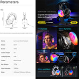 2M Luminous Wired Headphones Awei Gm-11 - Black