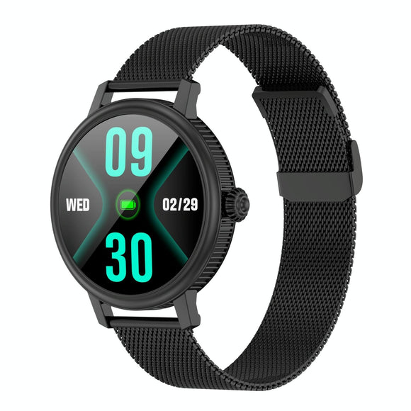 Smart Steel Watch With Colour Screen - Cf90 - Black