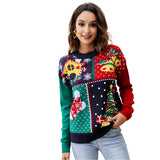Women Small Snowflake Christmas Knit Sweater - Size S Dark Blue