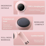 5-Head Handheld Massage Gun For Fat Pushing - Pink