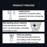 925 Sterling Silver Platinum Plated Butterfly Tassel Pendant