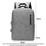 Anti Theft Usb Backpack For Business & School - Gray