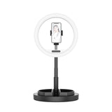 11 Inch Beauty Selfie Light With Desktop Bracket For Live Broadcast And Floor Use - Black