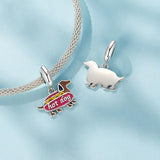 925 Sterling Silver Dachshund Pendant Animal Beads