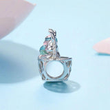 925 Sterling Silver Easter Basket Egg Rabbit Beads