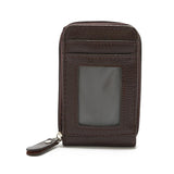 Woven Mini Coin Purse For Ladies Student Id & Card Holder - Black