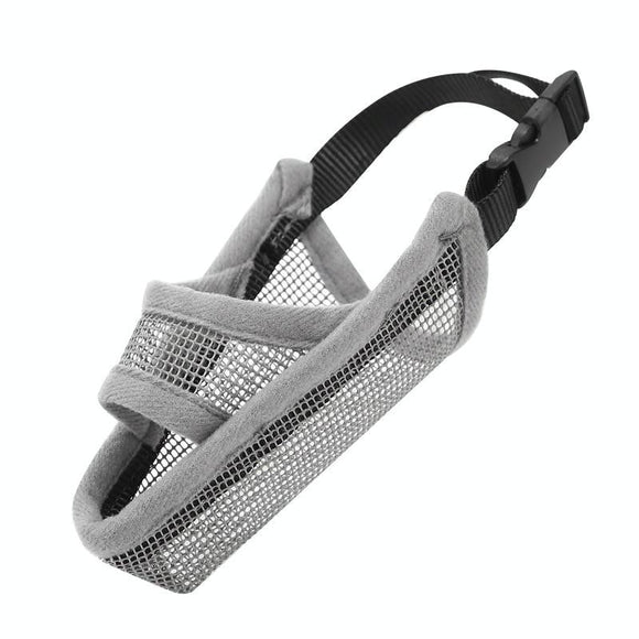 Dog Mouth Cover Anti-Bite Mesh Dog Mouth Cover Medium And Large Dogs Anti-Drop Mask Xs - Gray
