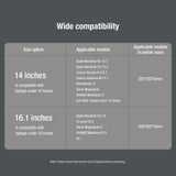 16.0 Inch Water Wave Texture Laptop Sleeve - Versatile Design - Black