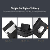 16.0 Inch Water Wave Texture Laptop Sleeve - Versatile Design - Black