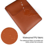 14.1 Inch Laptop Sleeve Leather Carrying Bag - Black