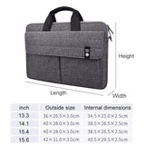 14.1 Inch Laptop Handheld Briefcase Storage Bag - no Shoulder Strap - Black