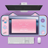 Adorable Cat Ear Desk Pad For Keyboard & Mouse - 1