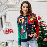 Women Small Snowflake Christmas Knit Sweater - Size M Dark Blue