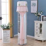 180cm Vertical Lace Air Conditioner Dust Cover - White