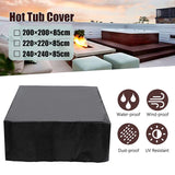 240x240x85cm Waterproof Dustproof Cover for Bathtub Pool Table & Chair - Protects from Falling Leaves - Black