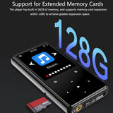 16Gb Portable Bluetooth Mp3 / Mp4 Music Player Black - 32Gb