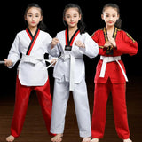 Taekwondo Training Uniform Child & Adult Cotton Clothing Size 130 - Striped Long Sleeves - 170
