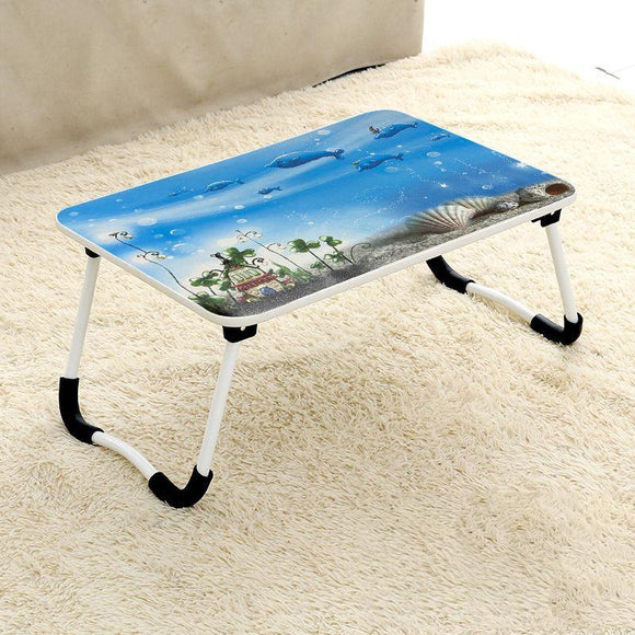 Adjustable Folding Laptop Desk - Non-slip W-shaped Legs Square Pattern Portable Cloud Design - Hcb5115A