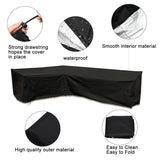 210x270x85cm Black Outdoor Corner Sofa Cover for Garden Furniture