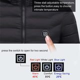 Winter Smart Electric Heating Hooded Jacket - Size Xxxxl - Red