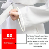Taekwondo Training Uniform Child & Adult Cotton Clothing Size 130 - Striped Long Sleeves - 180