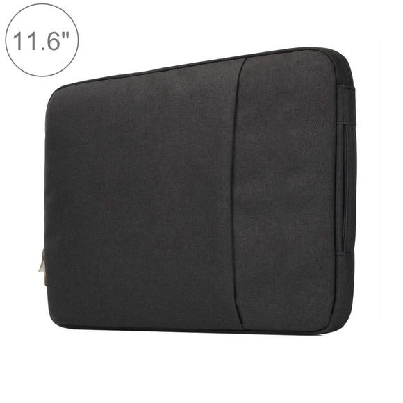 Universal Denim Laptop Case for 11.6 Notebooks - Portable and Stylish - Fits Macbook Air - 32.2x21.8x2cm - Black