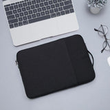 Universal Denim Laptop Case for 11.6 Notebooks - Portable and Stylish - Fits Macbook Air - 32.2x21.8x2cm - Black